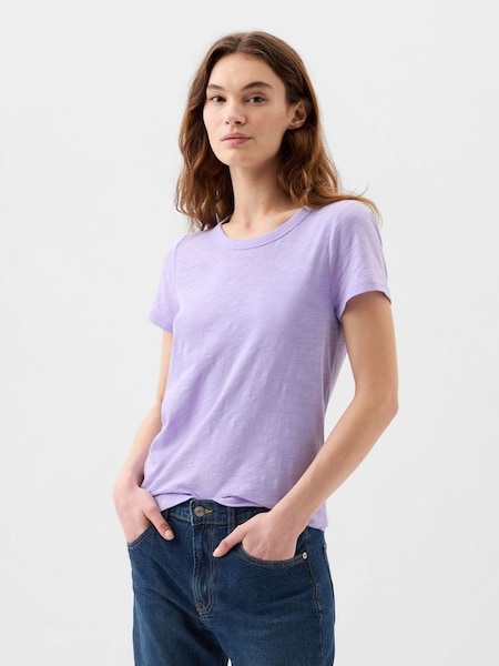Purple ForeverSoft Short Sleeve Crew Neck T-Shirt (K78223) | £14