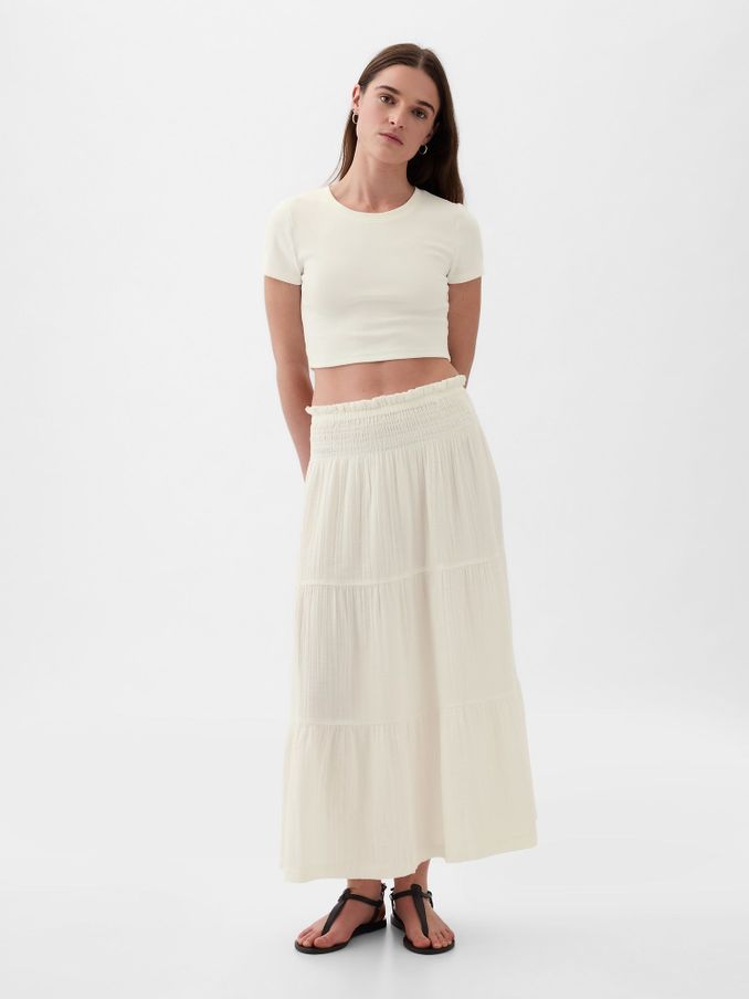 Gap white linen skirt 2025