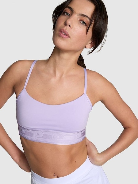 Pastel Lilac Purple Non Wired Lightly Lined Sports Bra (K79718) | £25