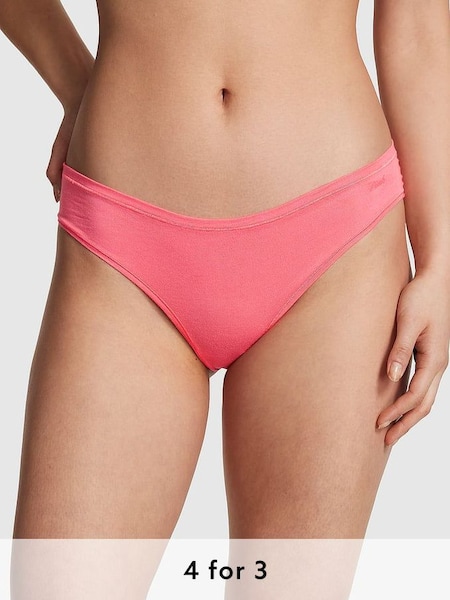 Crazy For Coral Pink Cheeky Cotton Knickers (K80619) | £9