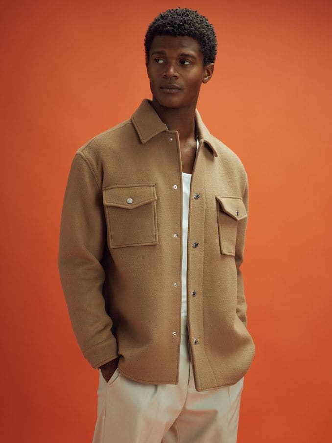 Mens discount orange overshirt