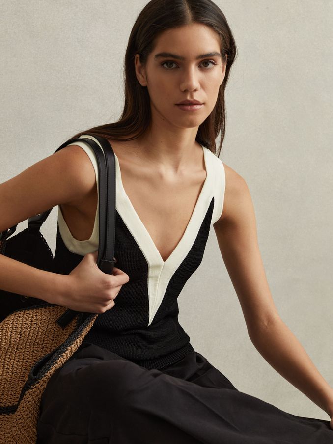 Womens Black Tops Sweats Reiss