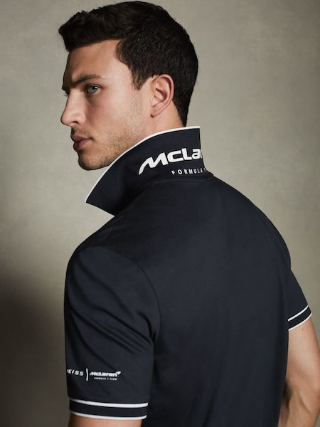McLaren F1 Mercerised Cotton Polo Shirt in Navy (K83140) | £98