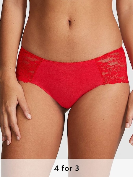 Red Pepper Lace Trim Hipster No Show Knickers (K86382) | £9