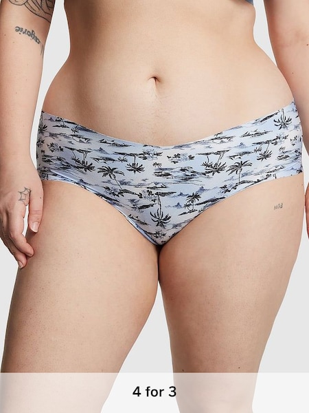 Harbor Blue Palm Trees Hipster No Show Knickers (K86383) | £9