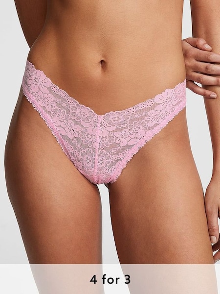 Pink Bubble Lace Brazilian Knickers (K86396) | £9