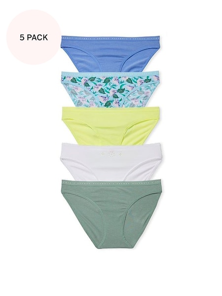 Blue/White/Green/Purple Bikini Knickers Multipack (K86436) | £27