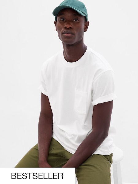 White Original Pocket Short Sleeve Crew Neck T-Shirt (K90397) | £14