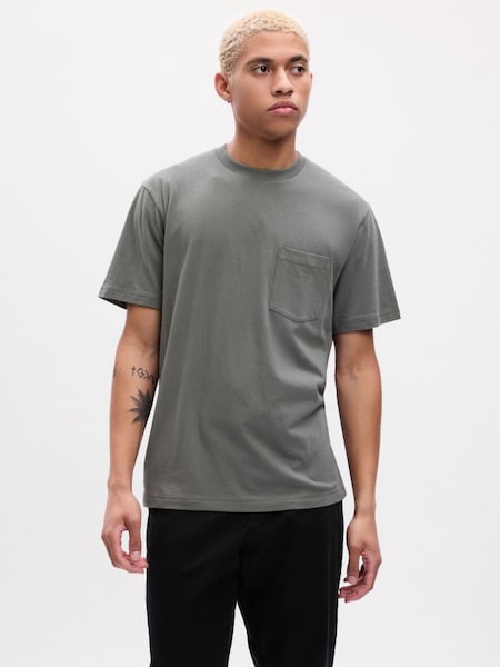 Grey Original Pocket Short Sleeve Crew Neck T-Shirt (K90400) | £14