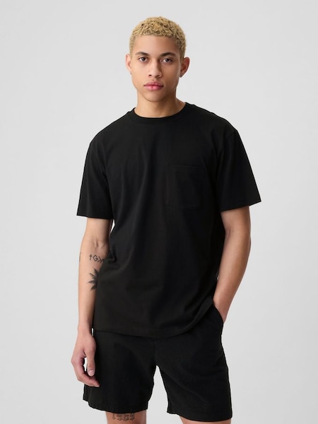 Black Original Pocket Short Sleeve Crew Neck T-Shirt (K90425) | £14