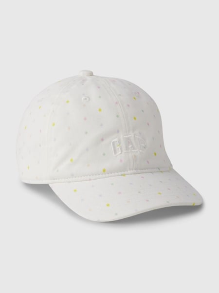 White Organic Cotton Arch Logo Baseball Hat (K90629) | £10