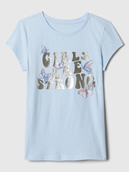 Blue Crew Neck Sequin Graphic T-Shirt (4-13yrs) (K90638) | £10