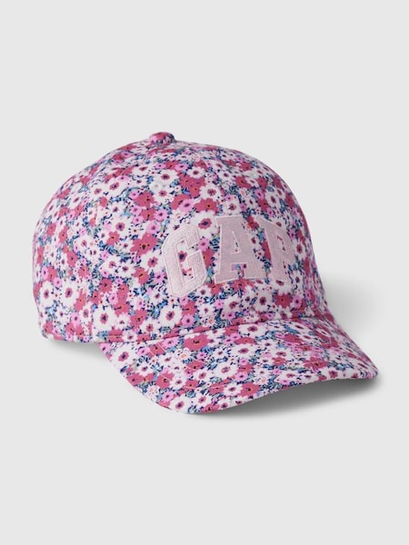 Pink Kids Print Arch Logo Baseball Hat (K90645) | £10
