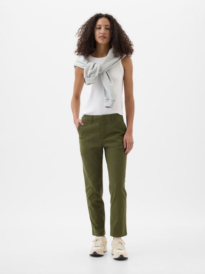 Buy Women s Green Trousersleggings Online Gap UK