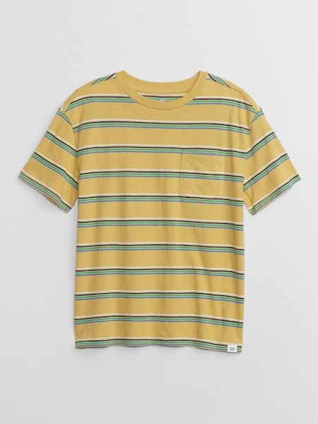 Yellow Pocket Short Sleeve Crew Neck T-Shirt (4-13yrs) (K91426) | £8