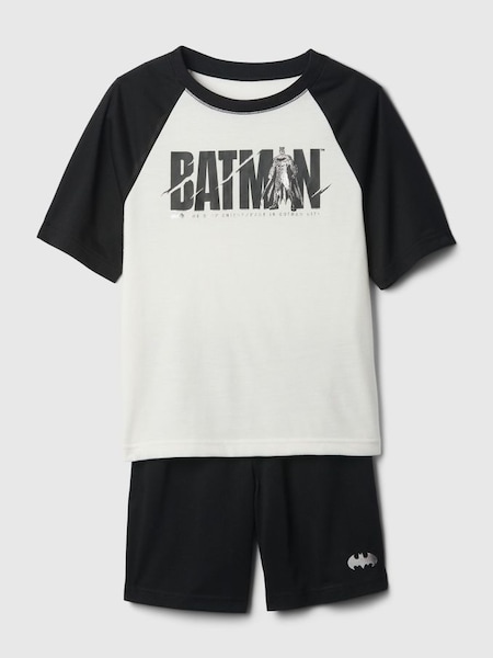Black/White DC Recycled Batman Short Sleeve Pyjama Set (6-13yrs) (K91461) | £25
