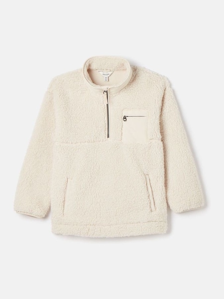 Girls' Tilly Cream Half Zip Borg Fleece (K92287) | £29 - £32