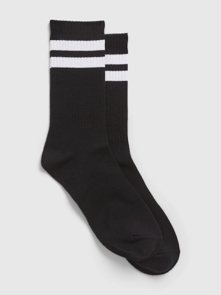 Black Crew Knit Socks (K93277) | £8