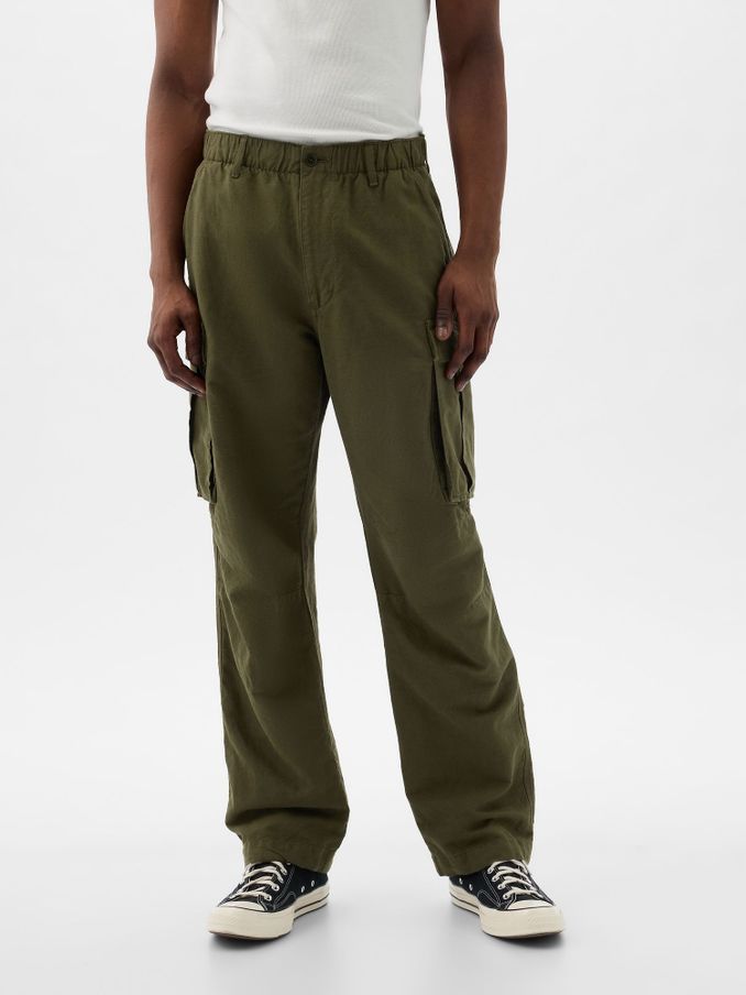 Buy Men s Linen Trousers Online Gap UK