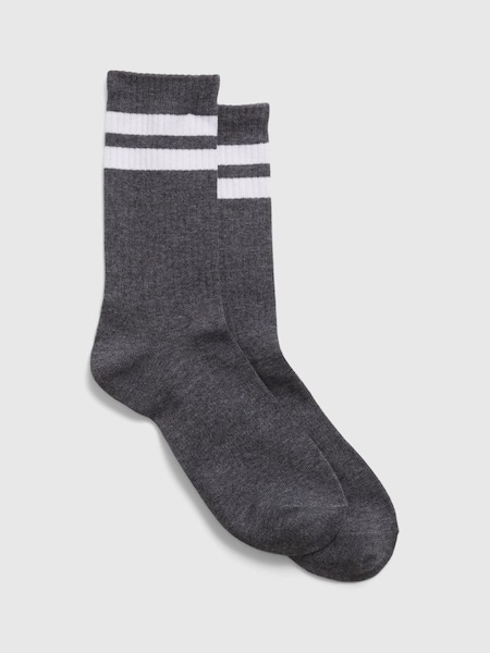 Grey Crew Knit Socks (K93301) | £8