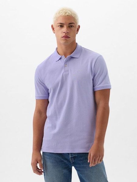 Purple Logo Pique Short Sleeve Polo Shirt (K93310) | £20