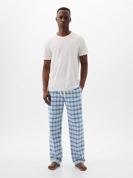 Blue Check Soft Pyjama Bottoms (K93328) | £30
