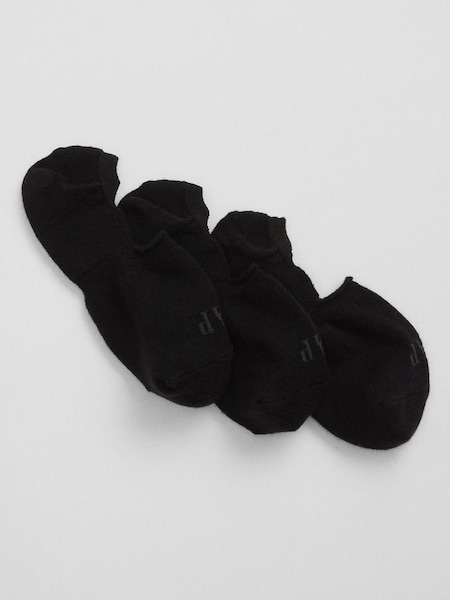 Black Logo No Show Socks (3 Pack) (K93336) | £10