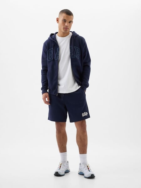 Navy Pull On Logo Jogger Shorts (K93341) | £25