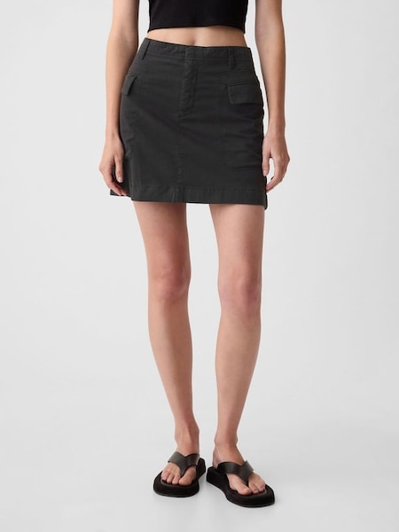 Black Cargo Mini Skirt (K93417) | £35