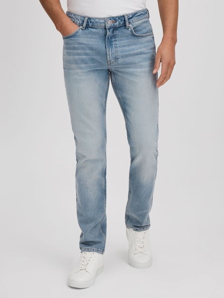Slim Fit Washed Jeans in Light Blue (K95896) | £128