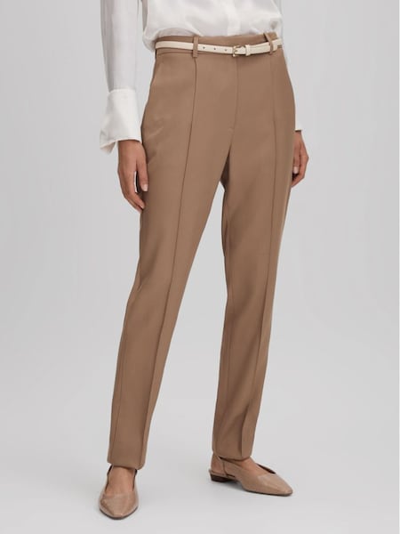Petite Slim Fit Suit Trousers in Mink Neutral (K95903) | £150
