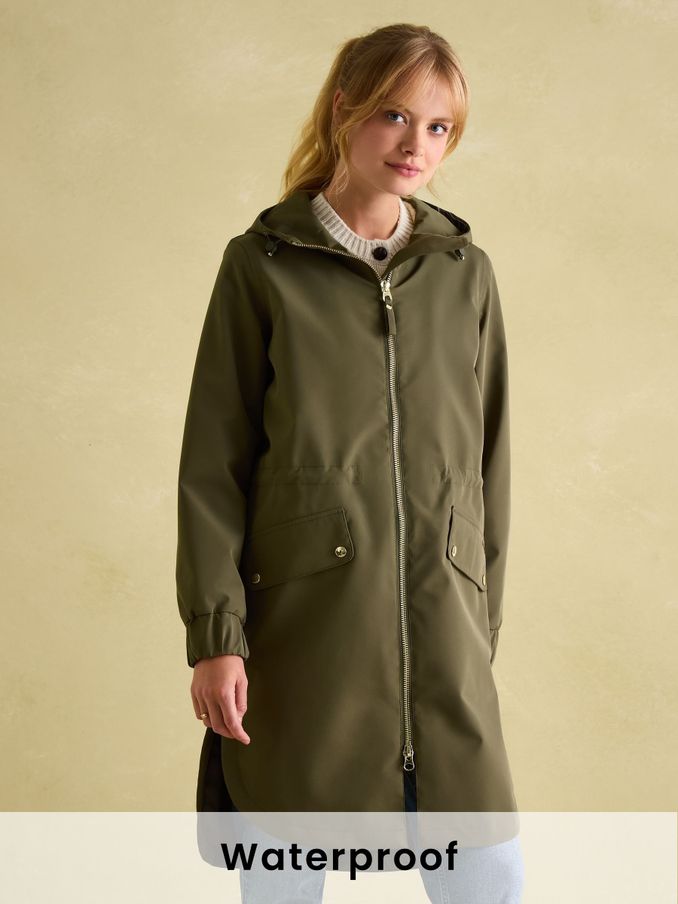 Khaki green raincoat womens cheap