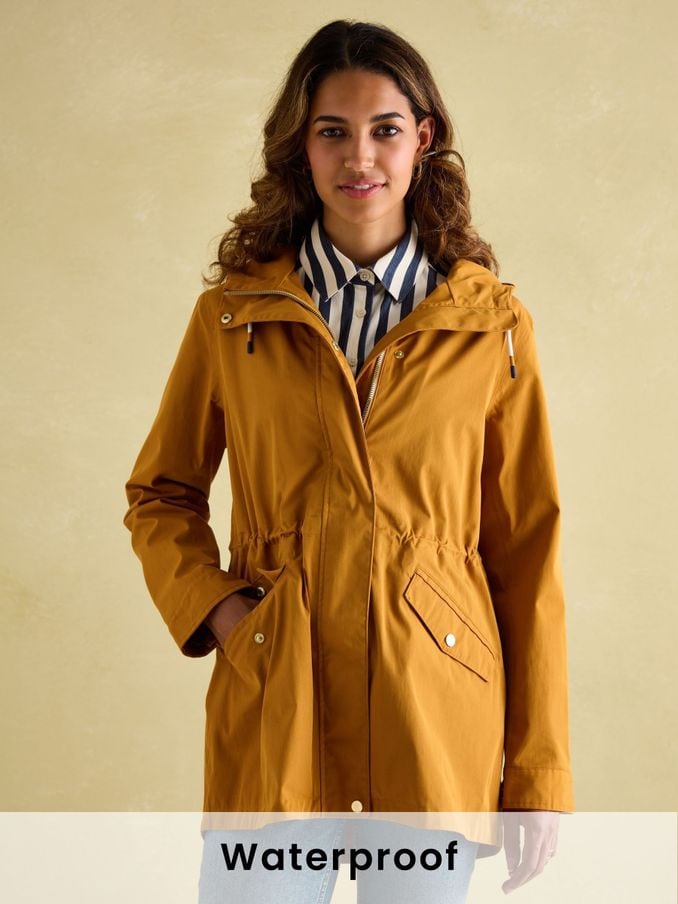 Ladies yellow waterproof coat online