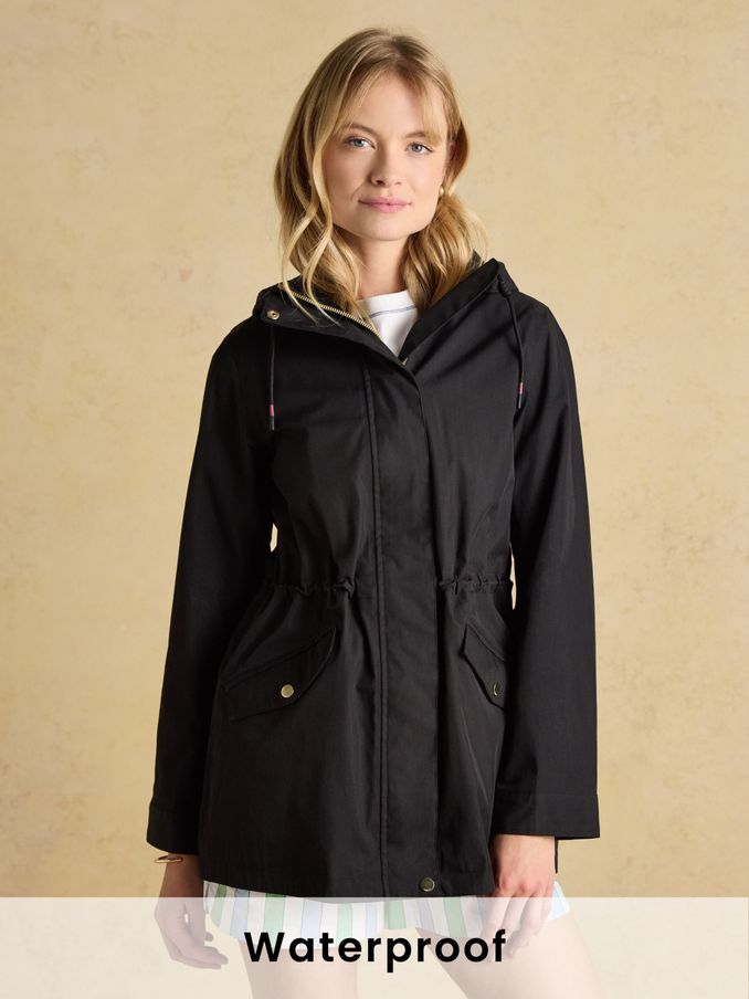Ladies black raincoats outlet