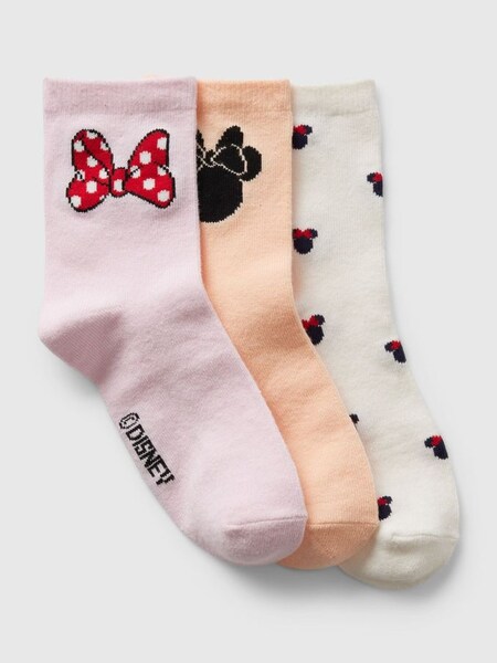 Multi Disney Minnie Mouse Crew Socks 3-Pack (K98618) | £8