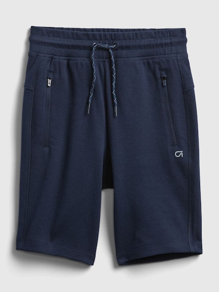 Navy Blue Pull On Zip Pocket Jogger Shorts (L14430) | £12