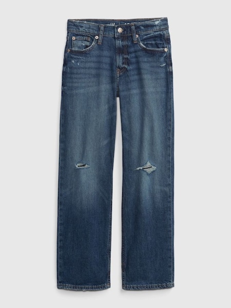 Dark Wash Blue Organic Cotton High Rise '90s Loose Jeans (L17150) | £30