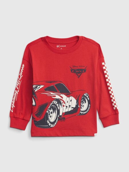 Red Cars Disney Cars Long Sleeve Organic Cotton T-Shirt (L17650) | £18