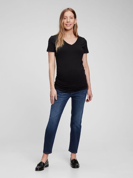 Dark Wash Blue Maternity Over The Bump Vintage Straight Jeans (L19589) | £75