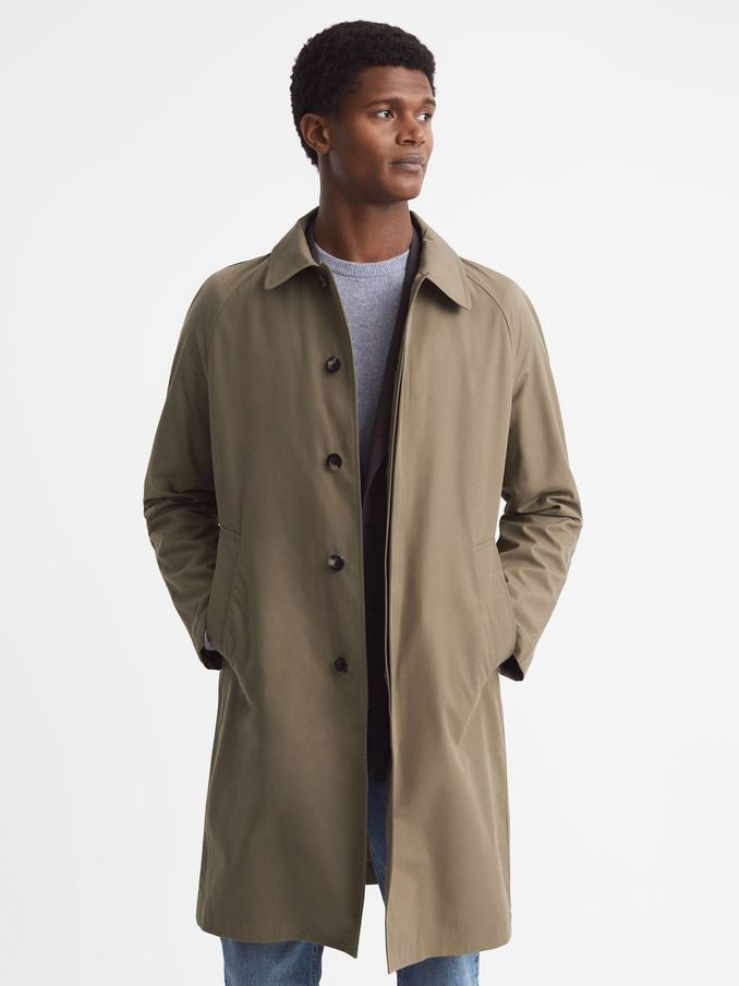 Green hotsell raincoat mens