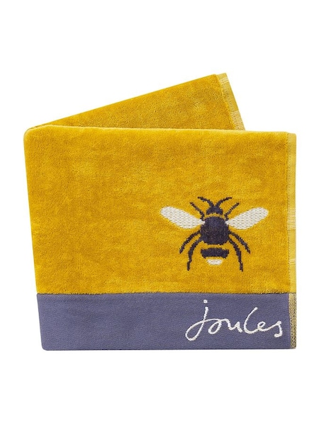 Gold Cotton Botanical Bee Towel (M49246) | £36