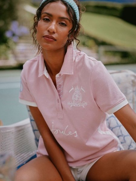 Beaufort Pink Short Sleeve Cotton Polo Shirt (M51910) | £49.95