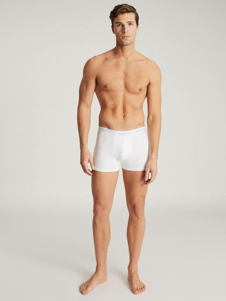 Three Pack of Cotton Blend Boxers in White (M81725) | £38