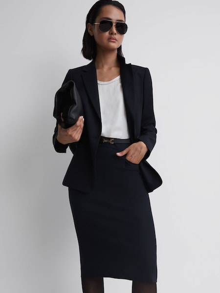 Tailored Pencil Skirt in Navy (M82187) | £118