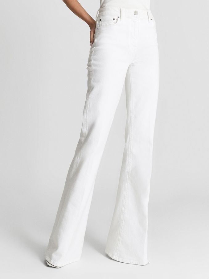 Buy Women s White Flared Sale Online Reiss UK