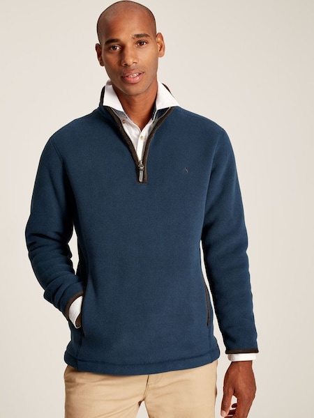 Coxton Blue Quarter Zip Fleece Sweatshirt (M97081) | £69.95