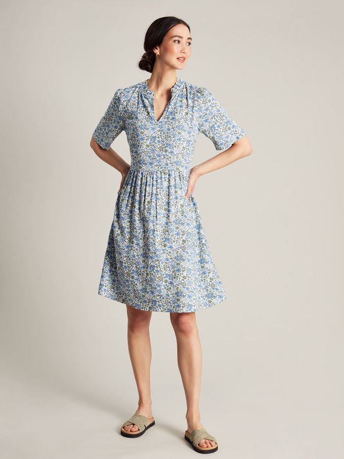 Joules mocha spot dress cheap