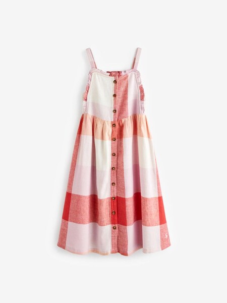 Elyse Pink Button Through Midi Dress (N02611) | £13 - £15