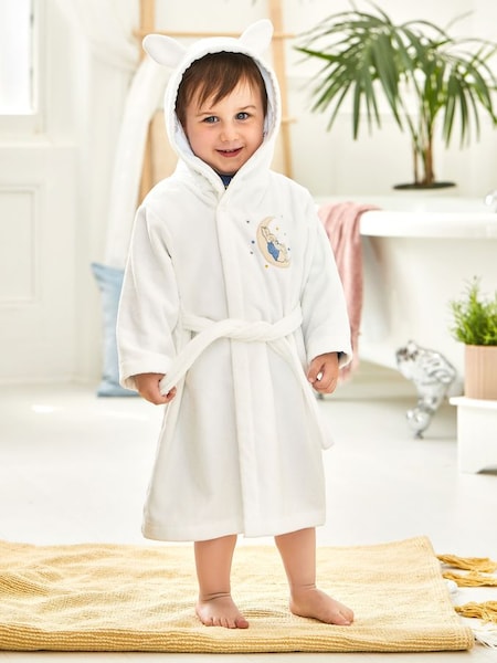 Peter Rabbit Cotton Dressing Gown in White (N06233) | £28.50