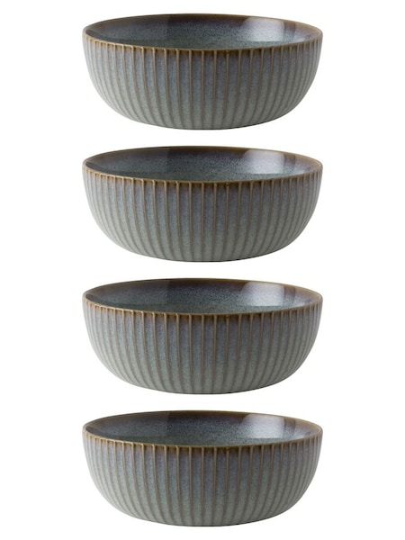 Dutch Rose Grey Sapphire Set of 4 Bowls (N11151) | £44